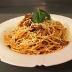 Espagueti boloñesa. Menu diario a domicilio. Mi cocina en tu casa