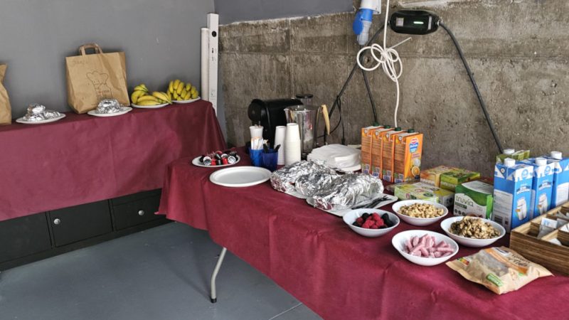 Catering del rodaje de Axe